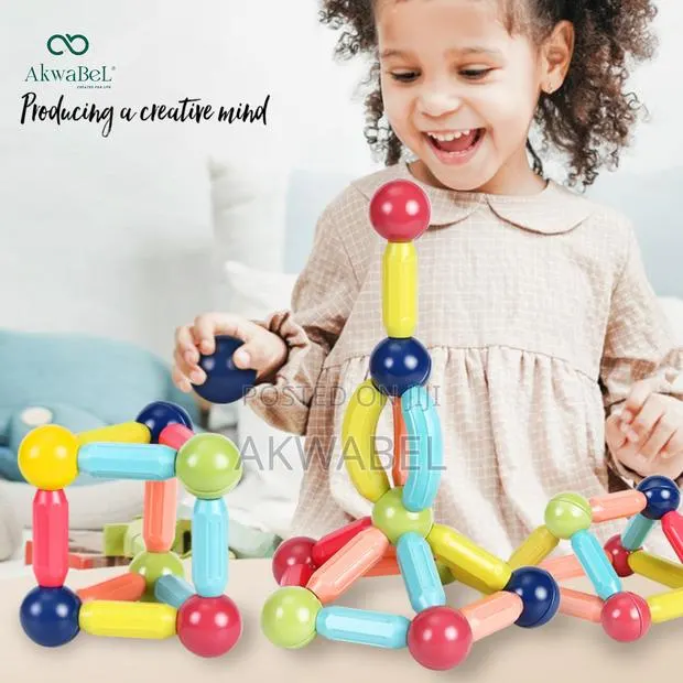 Kids Magnetic Building Toys (130pcs of Sticks and Balls) · Photo 1