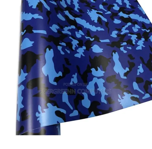 Navy Blue Camouflage Stickers for Laptops · Photo 1