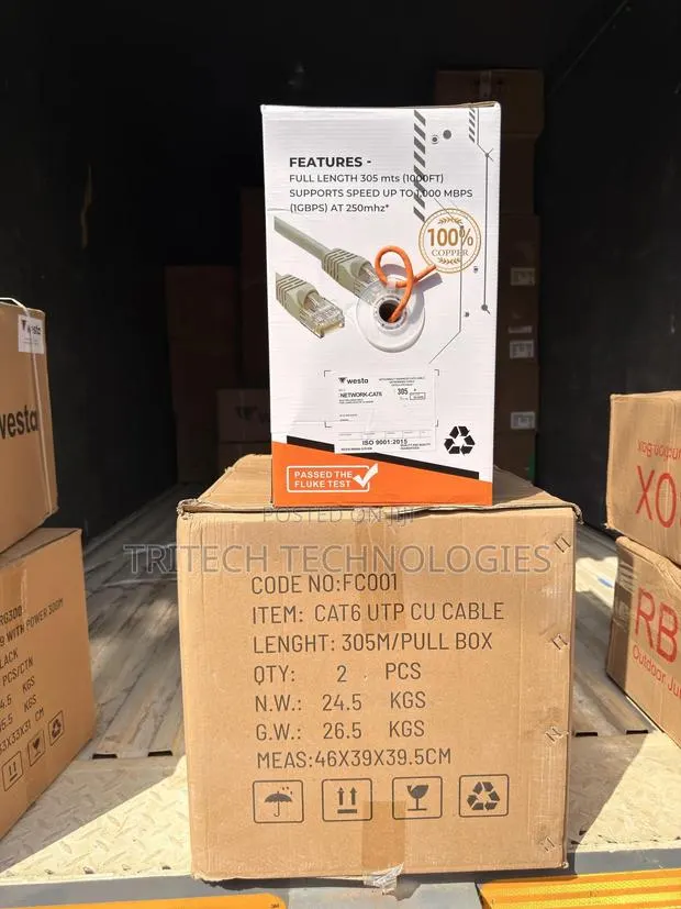 Westa Cat6 Cable 305m Utp Pure Copper Passed the Fluke Test| · Photo 5