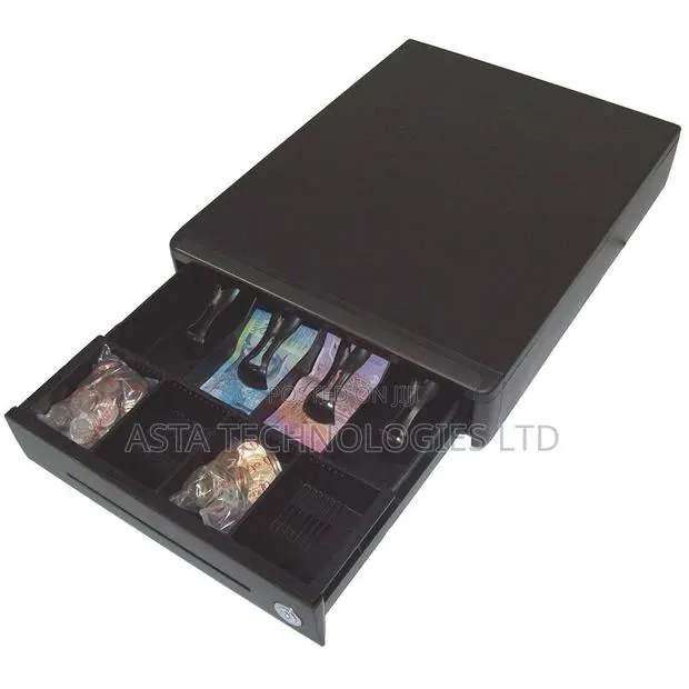 Electronic Cash Drawer for Pos With Coin Tray, 5 Bill (Black)-Asta · Photo 1