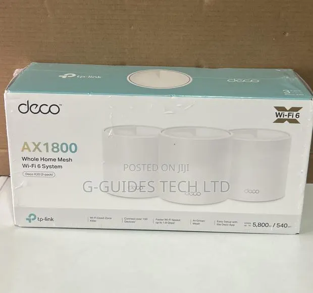 Tp-Link Deco X20 Ax1800 Whole Home Mesh Wi-Fi 6 System (3-Pack) · Photo 1