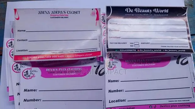 Customer Information Stickers · Photo 1