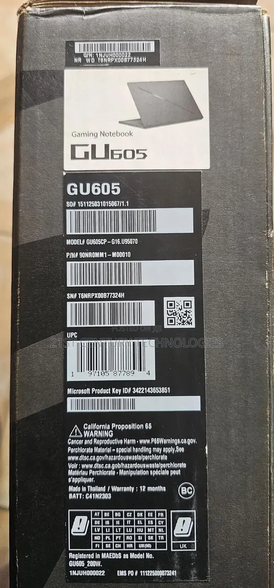 New Laptop Asus ROG Zephyrus G16 16GB Intel Core Ultra 9 SSD 1T · Photo 3