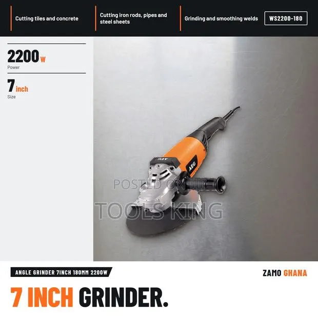 Angle Grinder 7Inch 180Mm 2200W - WS2200-180 · Photo 1