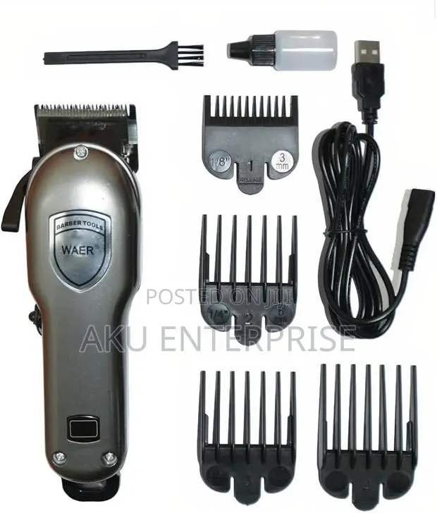 Waer High-Speed Digital Cordless Hair Clipper -Grey