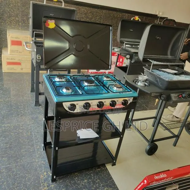 Classy High Grade 5 Burner Gas Stove With Shelf From Decakila · Photo 1