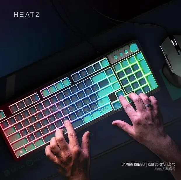 Heatz Gaming 3 in 1 Keyboard/ Mouse Mousepad With RGB Light Original · Photo 1