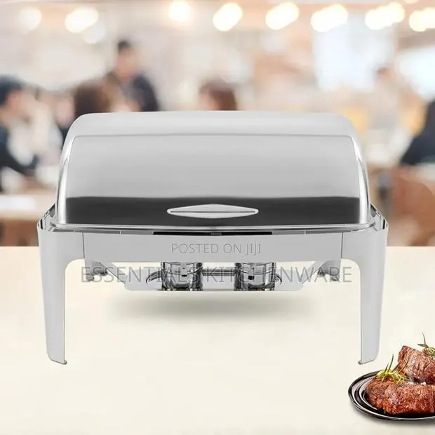 Rectangular Roll Over Chaffing Dish Silver 9l · Photo 3