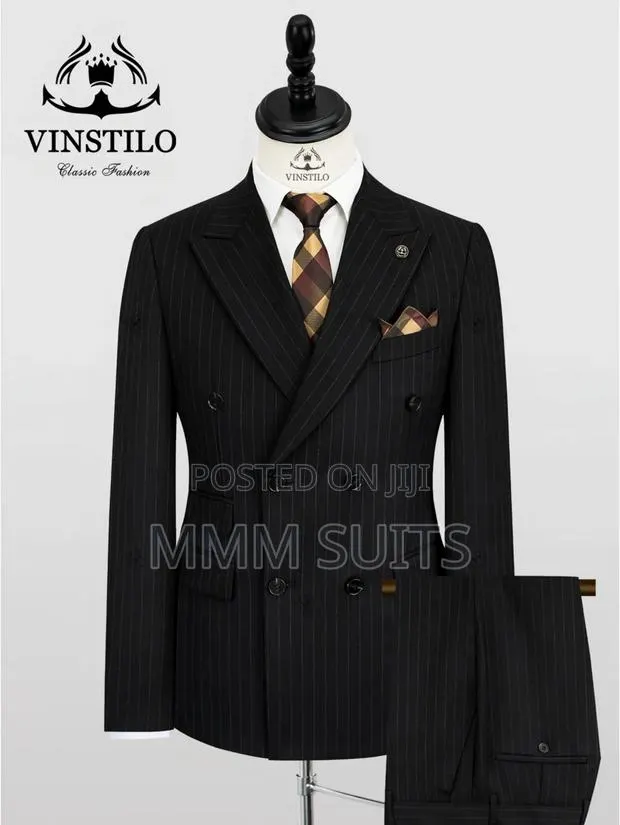 Latest Vinstillo Classic Men's Double-Breasted Suit for Graduations · Photo 1