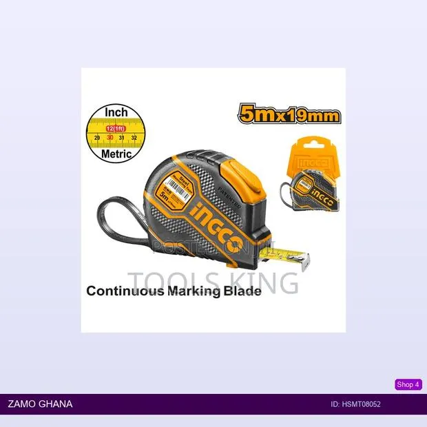 Steel Measuring Tape 5mx19mm - Hsmt08052 · Photo 1