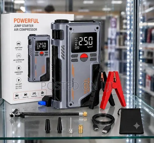 4 in 1 Car Jump Starter and Tire Pump Kit Complete Set · Photo 1
