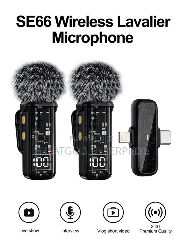 SE66 Wireless Lavalier Microphone (2 Pack) · Photo 1