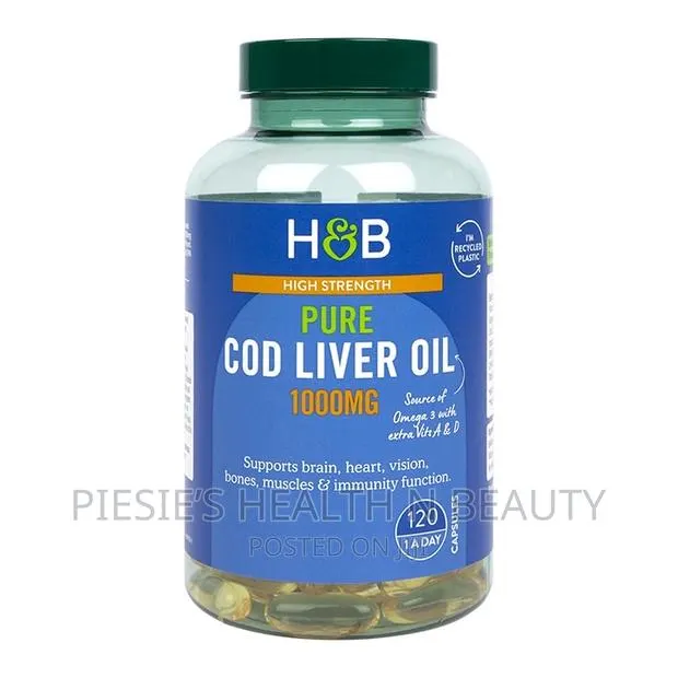 Holland Barrett Pure Cod Liver Oil 1000mg 120s · Photo 1