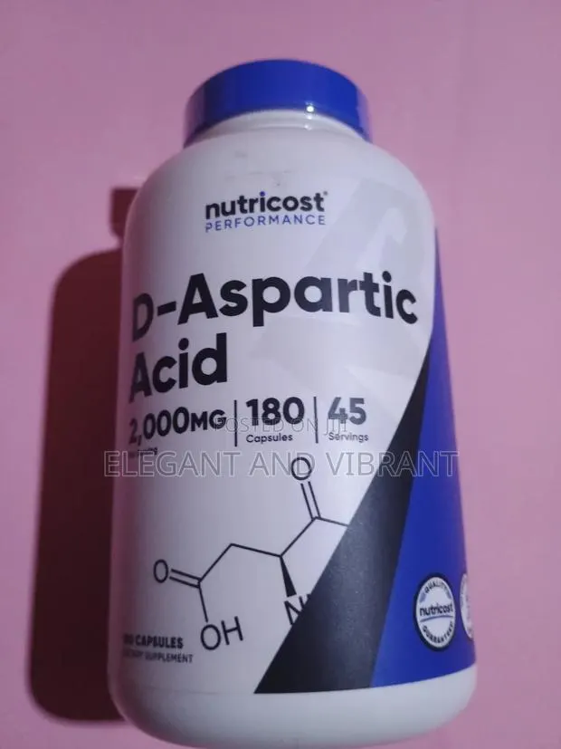D-Aspartic Acid (DAA) Capsules 2000mg Per Serving (180 Capsules) · Photo 1