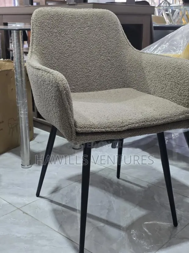 Dining Arm Chair With Black Metal Legs · Photo 1