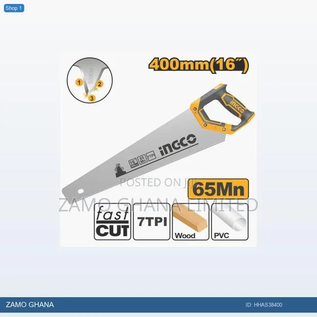 Hand Saw 400mm Ind - Hhas38400 · Photo 1