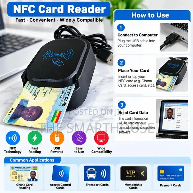 NFC Smart Card Reader – Fast Easy Card Reading · Photo 1