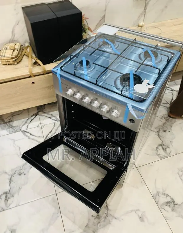 Choose Volcano Gas Oven 4 Burner With Grill(Glass Lid)Gray · Photo 1