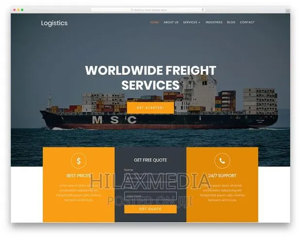Shipping and Logistics Website With Tracking · Photo 1