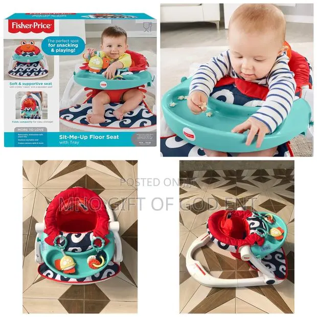 Fisher-Price Sit-Me-Up Floor Seat With Tray, Crab From U.S. · Photo 1