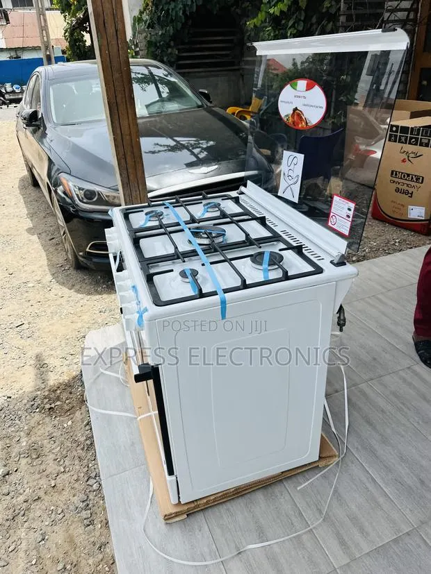 Authentic Sleek White Gas Cooker Oven 5burner 60/90 · Photo 1