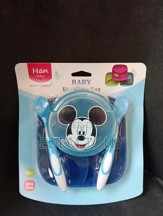 Mickey Mouse Baby/Toddler Feeding Set.Bowl With Lid Two Spoons. · Photo 2