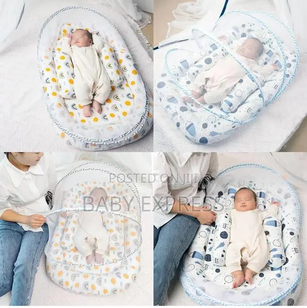 Baby Bed With 3pillows,Cushions, And Mosquito Net · Photo 1