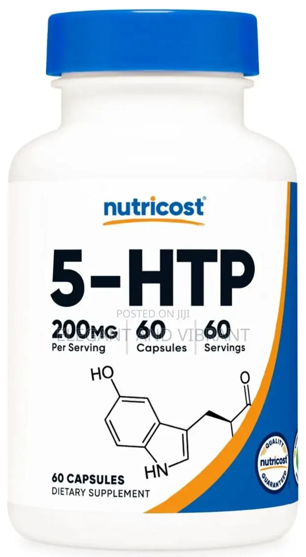 5-htp 200mg, 60 Capsules (5-hydroxytryptophan) Gluten Free · Photo 1