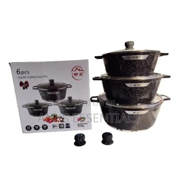 6-Piece Wk Kitchen Set – Pots, Pans Lids Included · Photo 1
