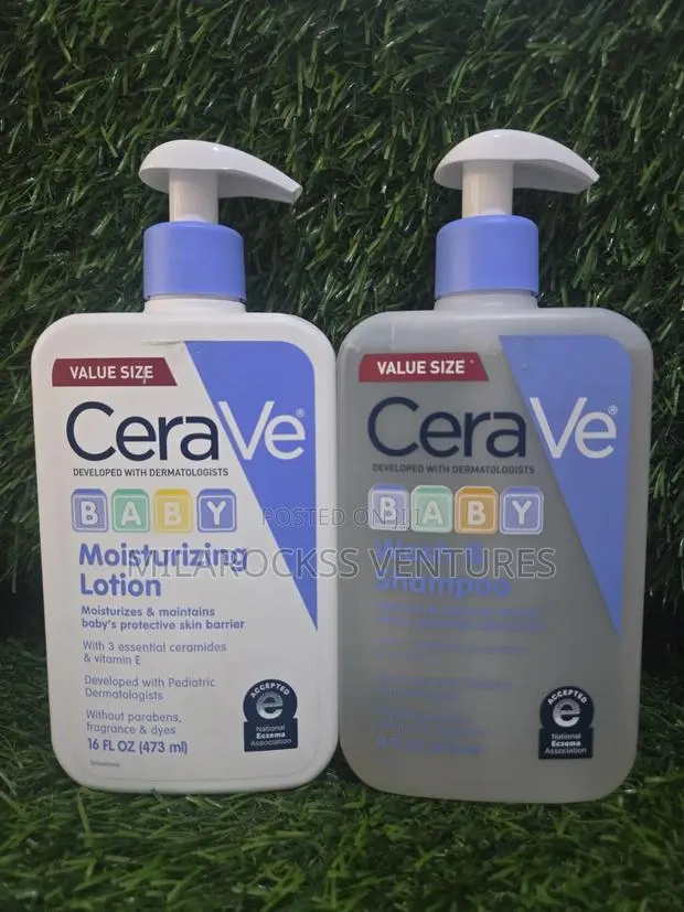 CeraVe Baby Moisturizing Set. (Lotion and Wash Shampoo.) 473ml Each. · Photo 1