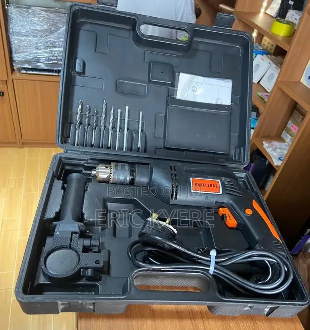 Challenge 600W Corded Impact Drill Set With Case Drill Bits · Photo 1