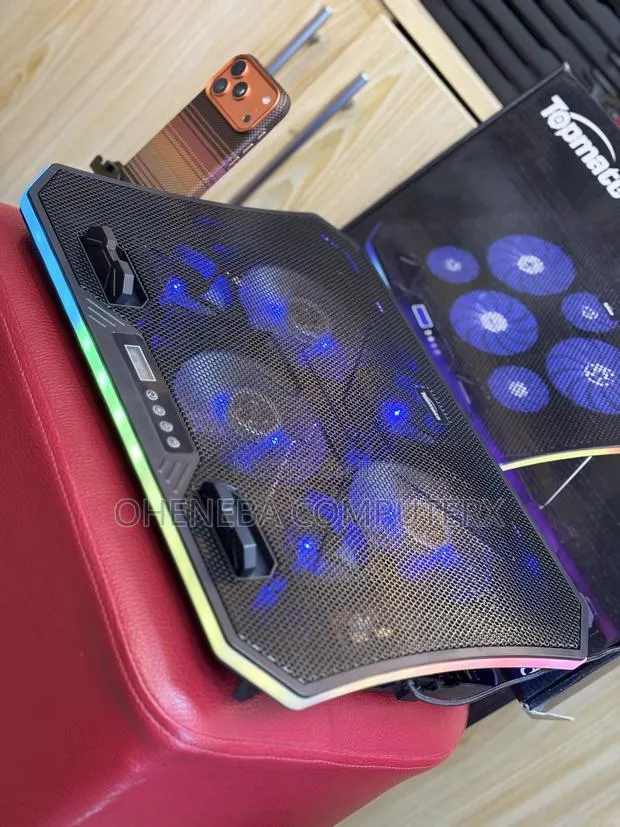Topmate RGB Laptop Cooling Pads 8Fans With Phone Holder · Photo 1