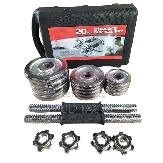20kg Dumbbell Set Chrome Plated · Photo 2