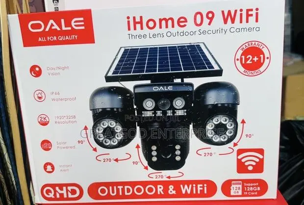 OALE iHome 09 WiFi Three Lens Outdoor Security Camera · Photo 1