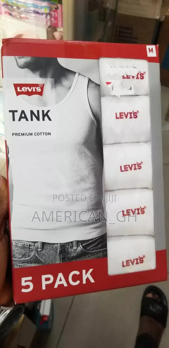 Levi's Premium Cotton Tank. 5 Pack, (M, L, XL) · Photo 1