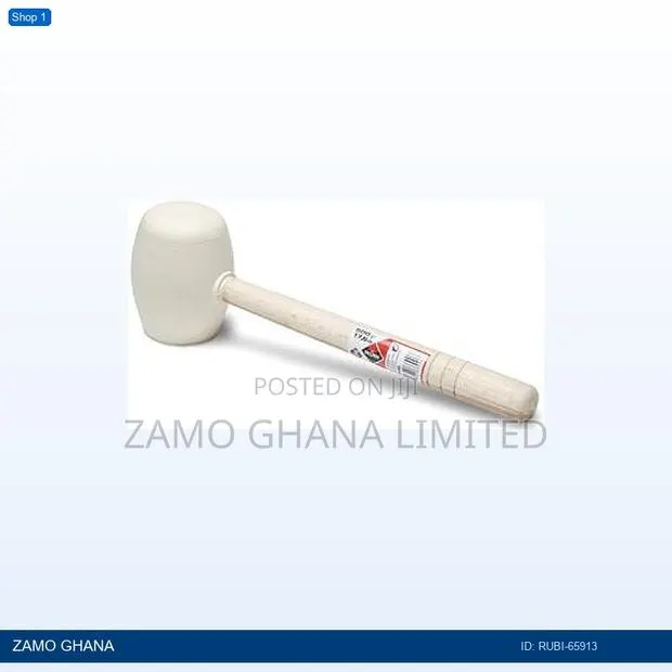White Rubber Mallet Hammer 17.6oz 500gr - Rubi-65913 · Photo 1