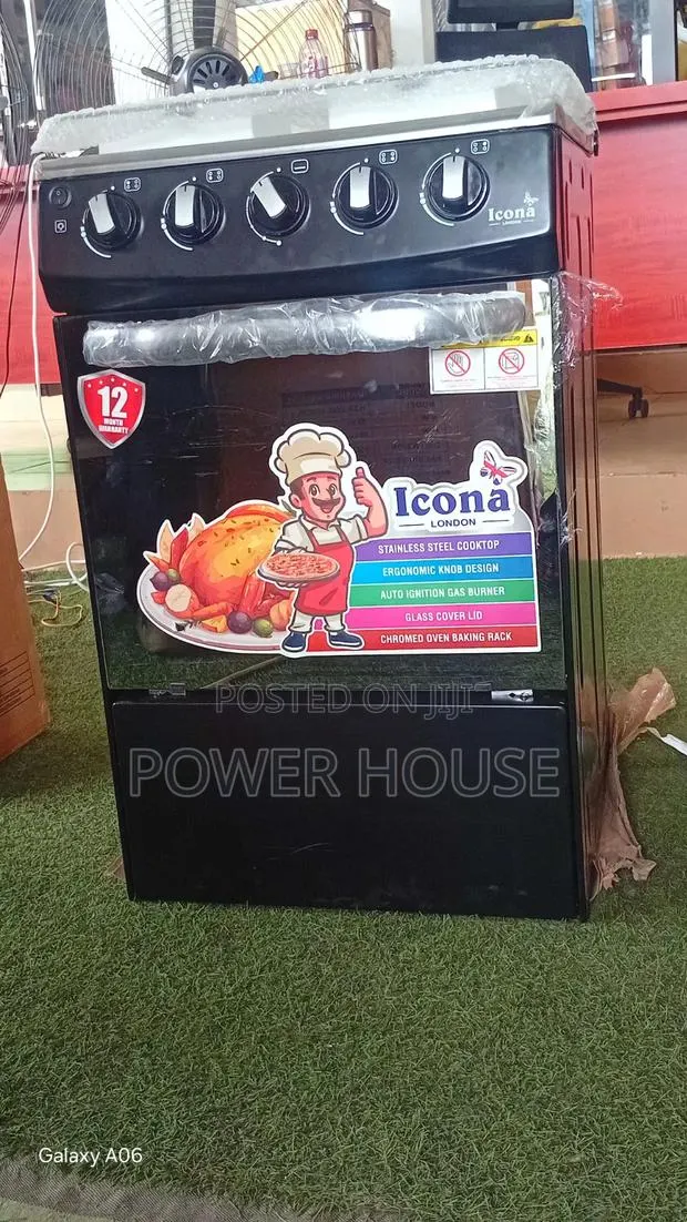 Icona 4 Burner Gas Cooker With Oven Grill – Fast Cooking · Photo 1