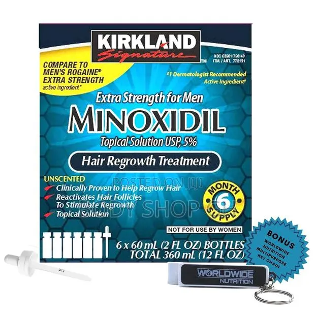 Extra Strength Kirkland Minoxidil Box - Compare to Rogaine · Photo 1
