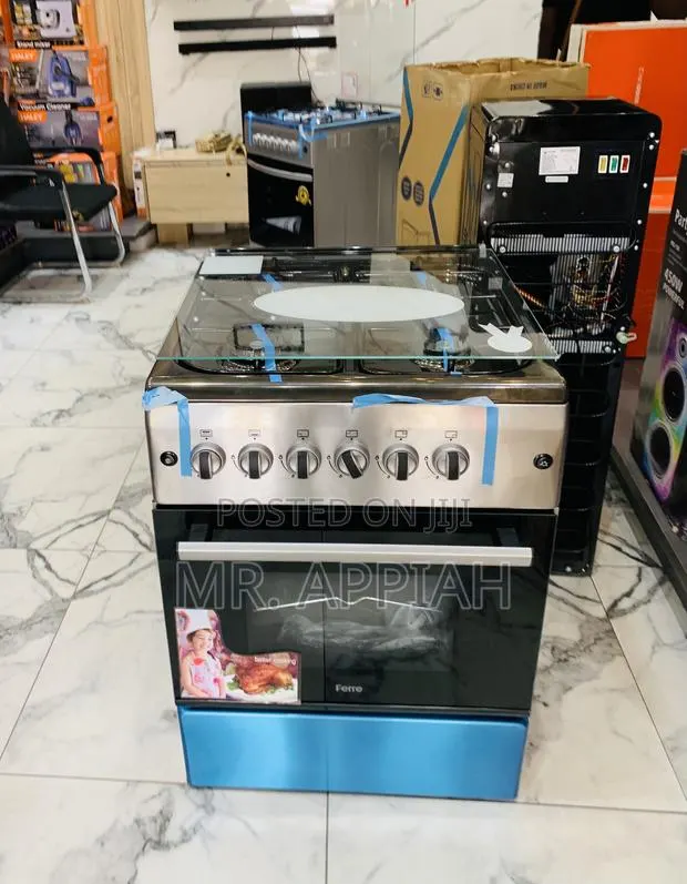 Ferre 60x60 Freestanding 4 Gas Burner With Oven Grill(Gray) · Photo 1