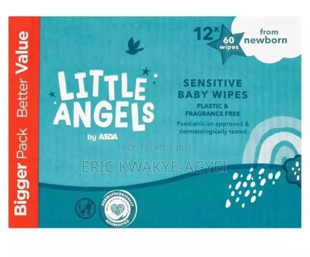 Little Angels Plastic Free Fragrance Free Sensitive Wipes(12x 60 Wipe) · Photo 1