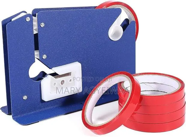 Heavy Duty Metal Bag Neck Sealer Machine + 6 Rolls Sealing Tape · Photo 1