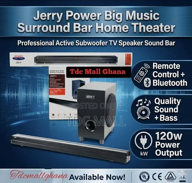 Big Music Surroundbar Home Theater + Subwoofer With Bluetooth + Remote · Photo 1