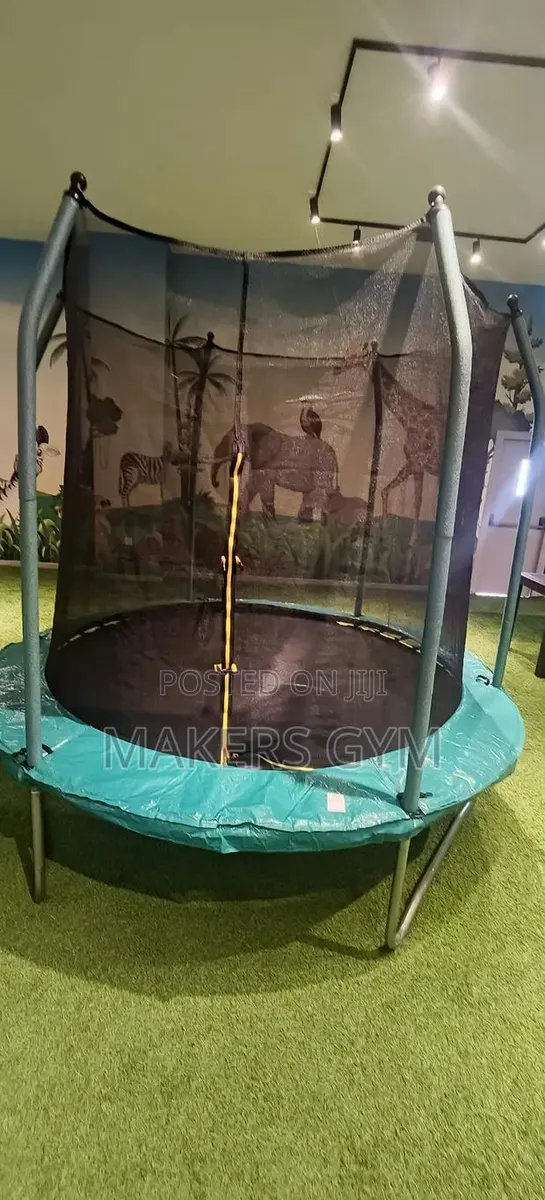 Trampoline 8 Foot (Black and Green) · Photo 1