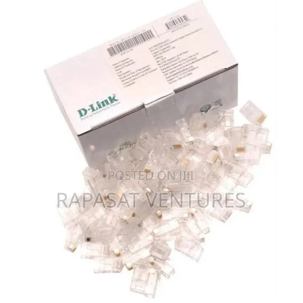 D-Link Cat 6 Rj 45 Cable Connector - Pack of 100 Pieces · Photo 1