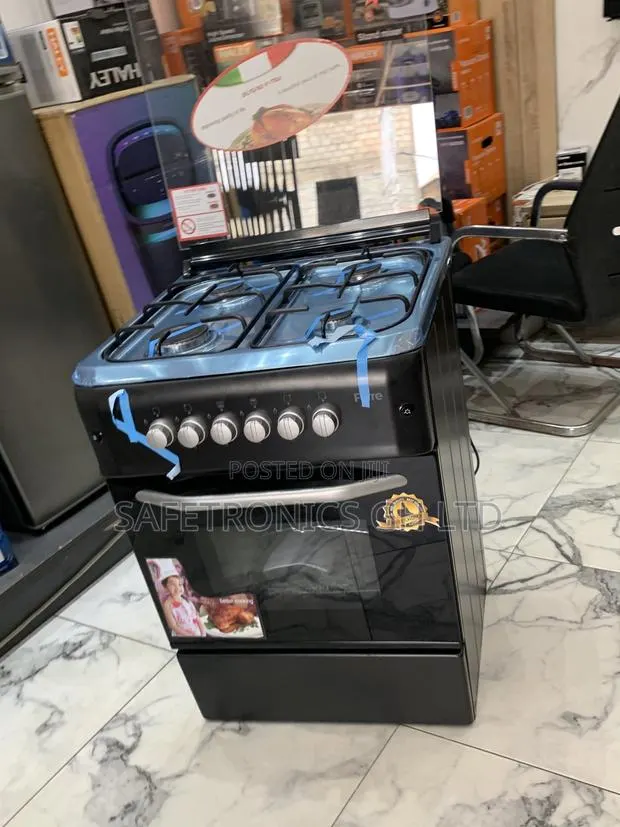 Newest Update Ferre 60x60 4 Burner Gas Cooker, Auto Ignition, Red · Photo 1