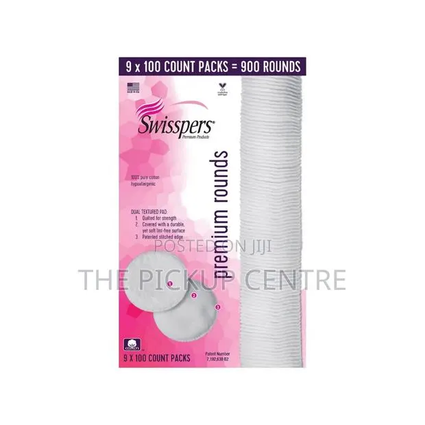Swisspers Premium Hypoallergenic Cotton Rounds, 100-Count · Photo 1