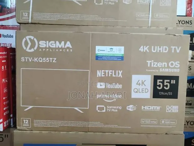 Sigma 55 Inch Qled 4K Frameless TV With Bluetooth and Icast · Photo 1
