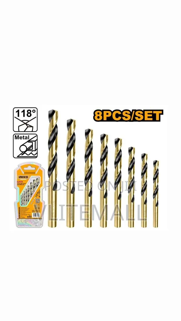 8 Pcs Hss Twist Drill Bits Set Akdb0801 · Photo 1