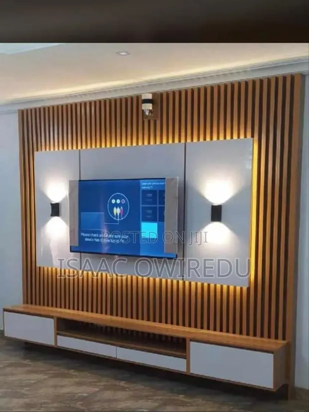 Television Wall Panels Design With Colourful Lighting Systems · Photo 1