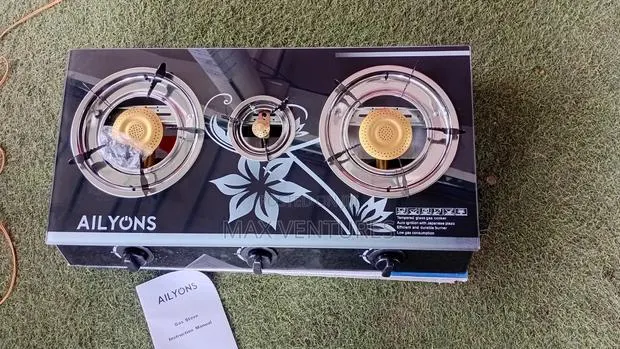 Ailyons Glass Top 3in1 Stove – Modern Style Easy Ignition 3 Gas Stov · Photo 1